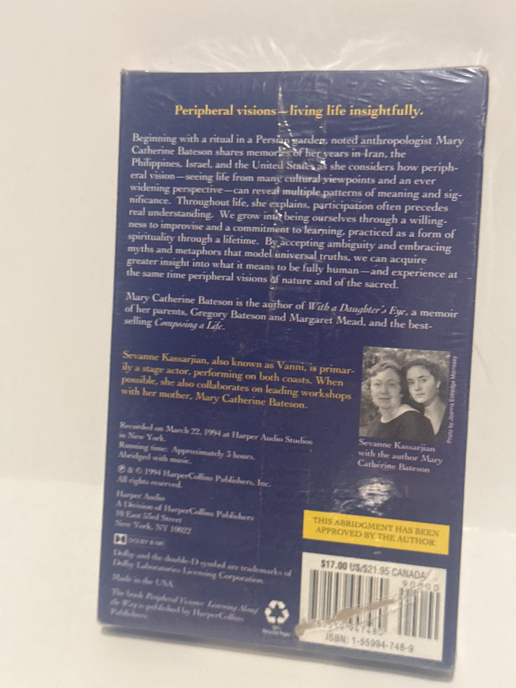Peripheral Visions: Learning Along the Way by Mary Catherine Bateson (Audiobook)