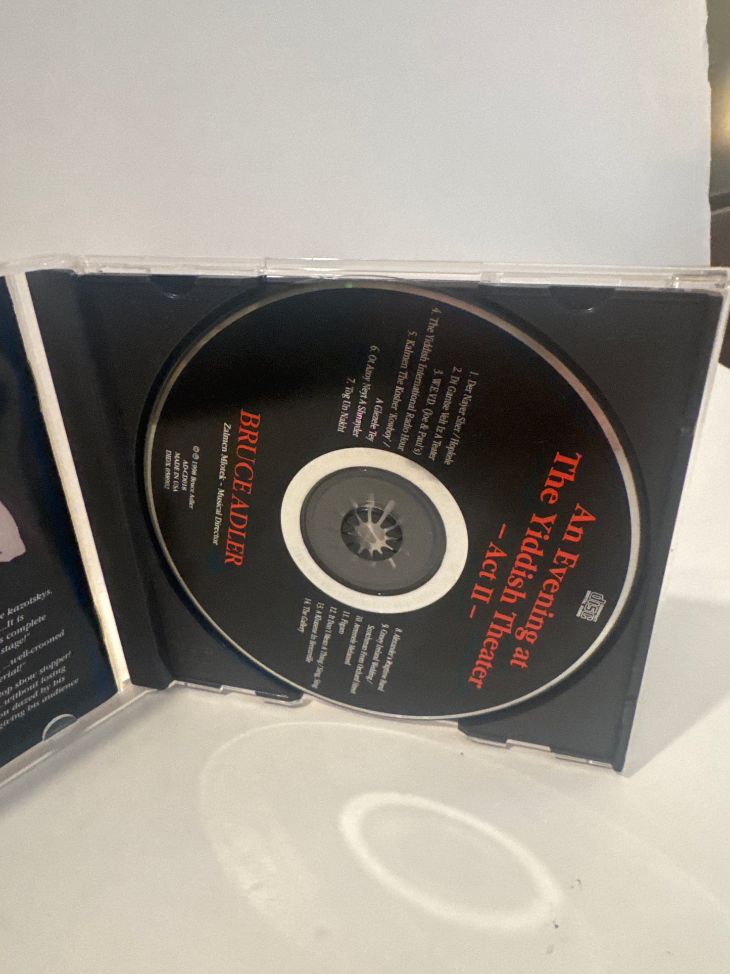 Yiddish Theater CD – Bruce Adler Live Performance Act II