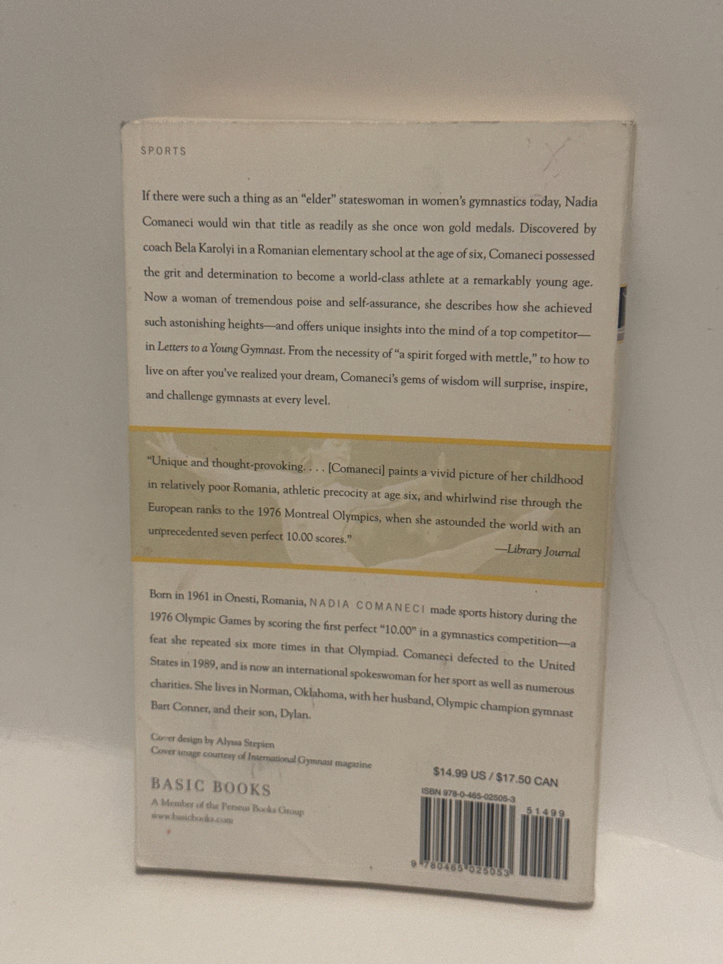 Letters to a Young Gymnast by Nadia Comaneci