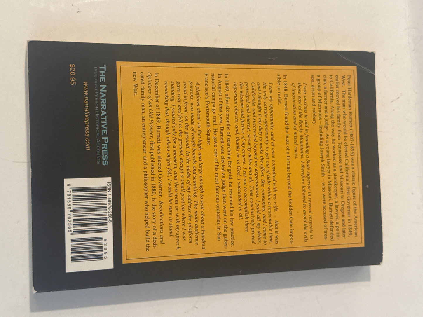 Recollections and Opinions of an Old Pioneer by Peter H. Burnett