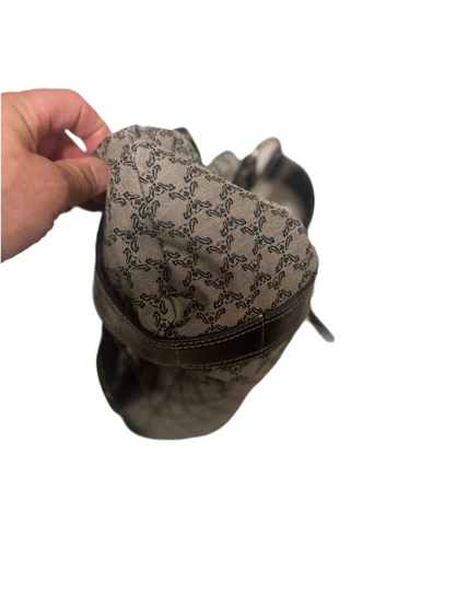 Rosetti Gray Pocketbook with Chic Black Straps and Matching Pouch