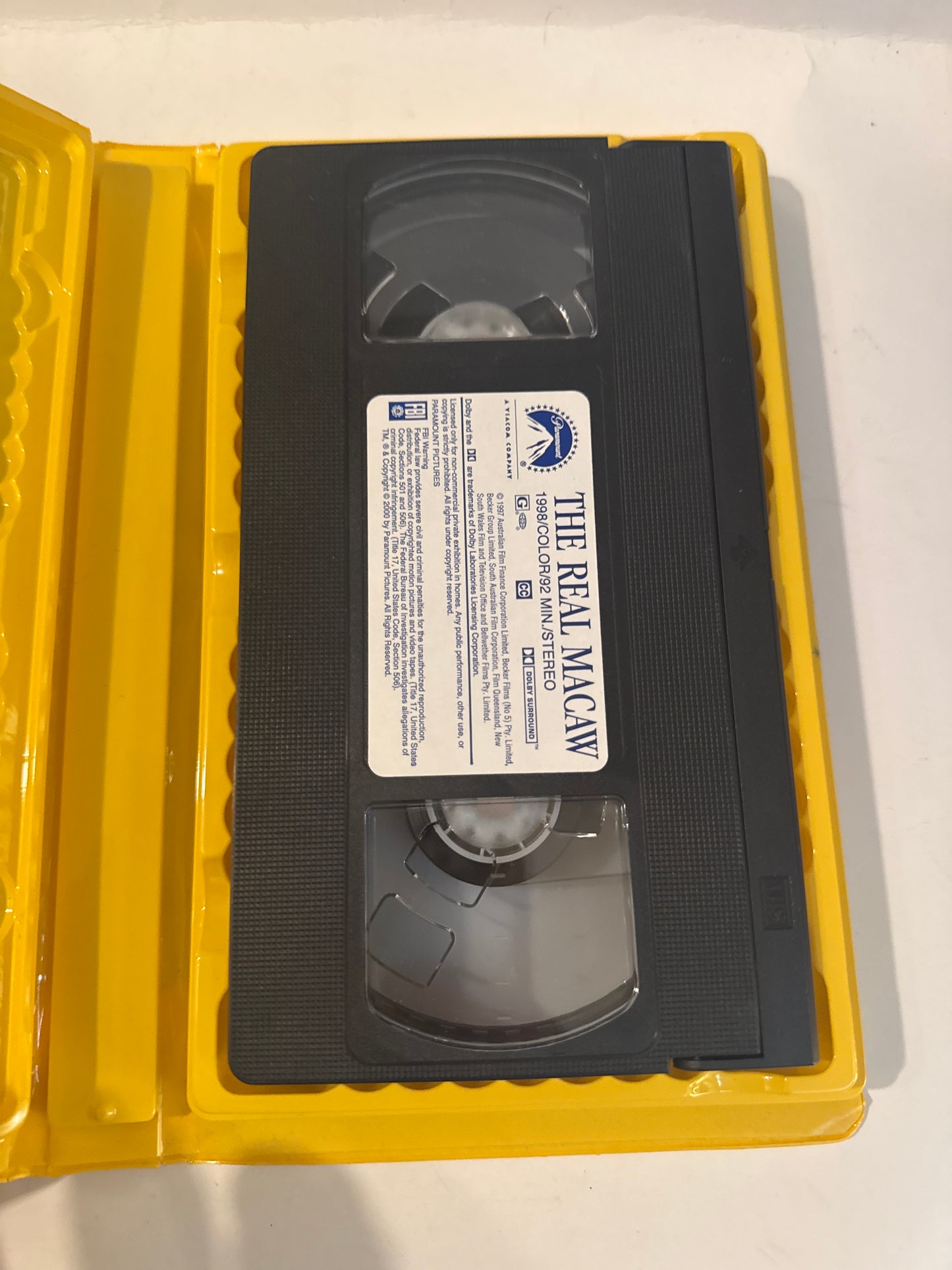 The Real Macaw VHS Tape – 1998 Family Adventure Movie