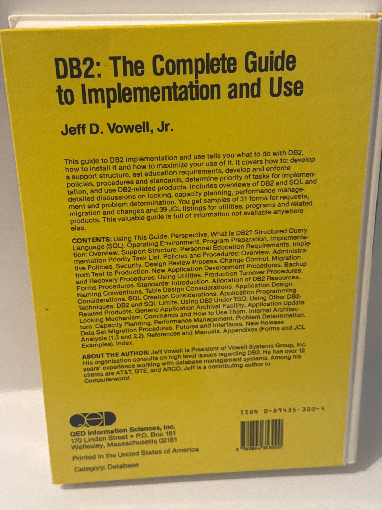DB2 Setup & Use Manual – 2nd Edition by Jeff D. Vowell