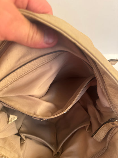Rosetti Beige Leather Handbag – Upgrade Your Everyday Look