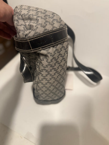 Rosetti Gray Pocketbook with Chic Black Straps and Matching Pouch