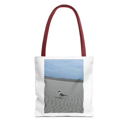 Seagull Beach Photo Tote Bag — Coastal Canvas Tote