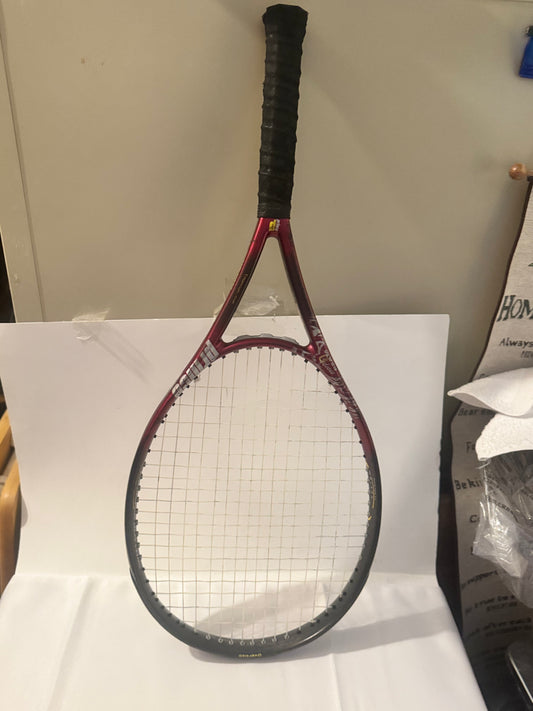 Prince Tennis Racket – Pre-Strung Red Frame with Black Grip