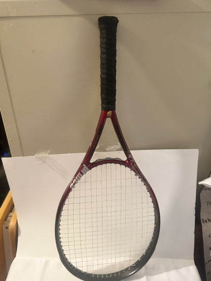 Prince Tennis Racket – Pre-Strung Red Frame with Black Grip