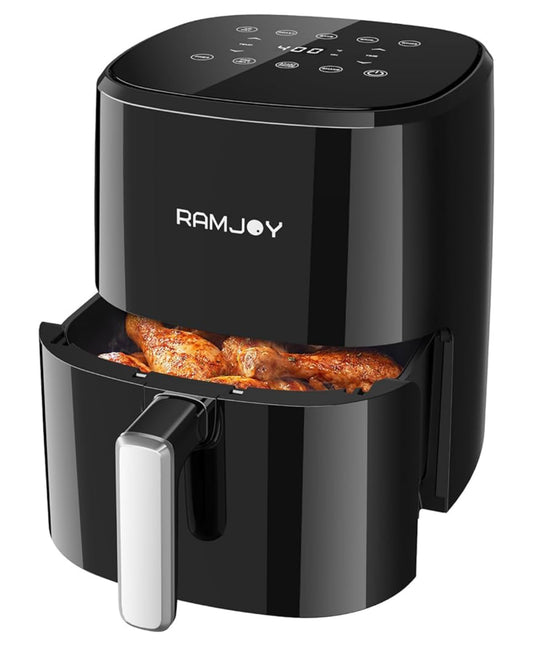 RAMJOY 3.8 QT Air Fryer – 8-in-1 Compact, Nonstick & Easy Cleanup