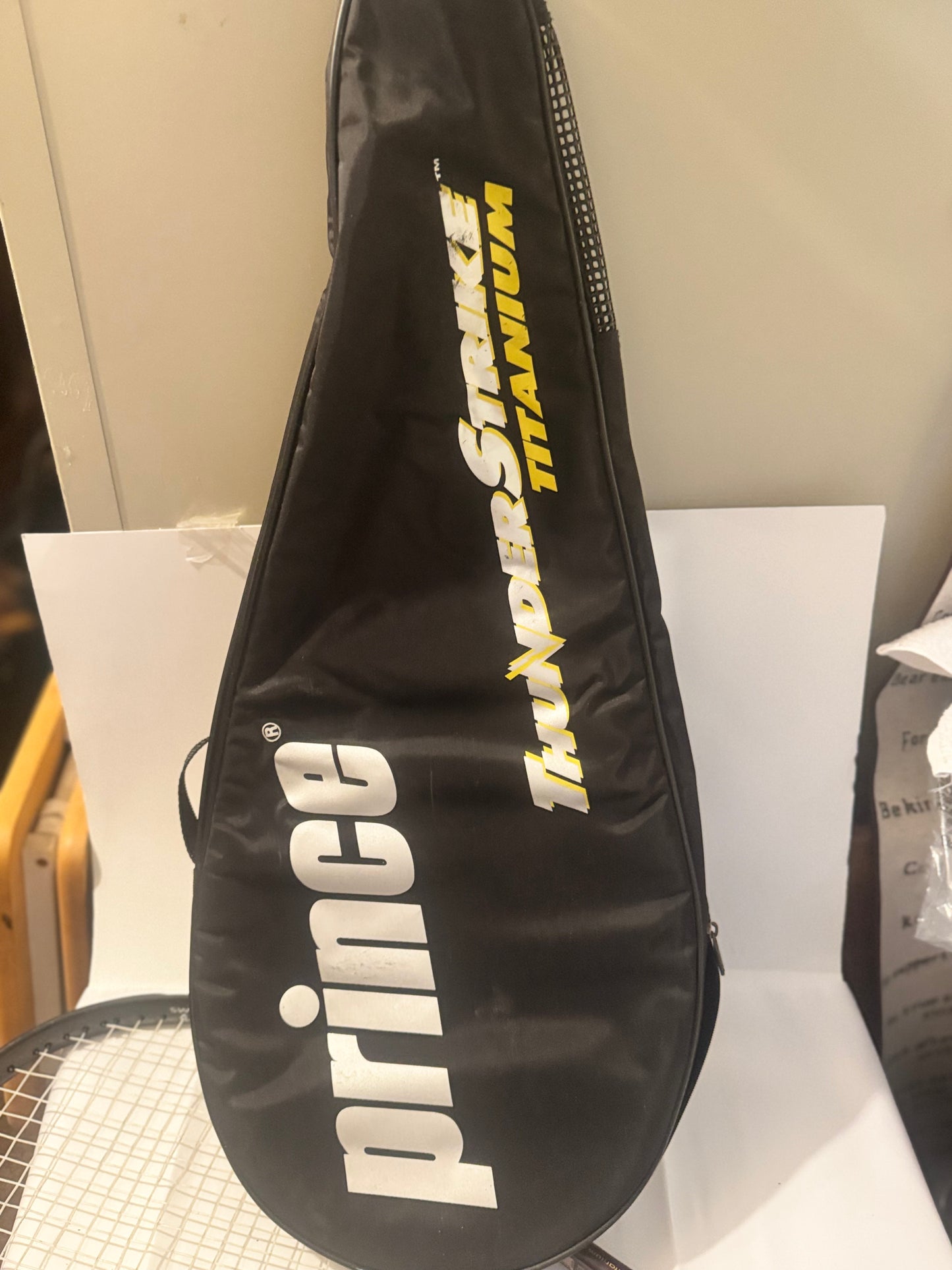 Prince Tennis Racket – Pre-Strung Red Frame with Black Grip