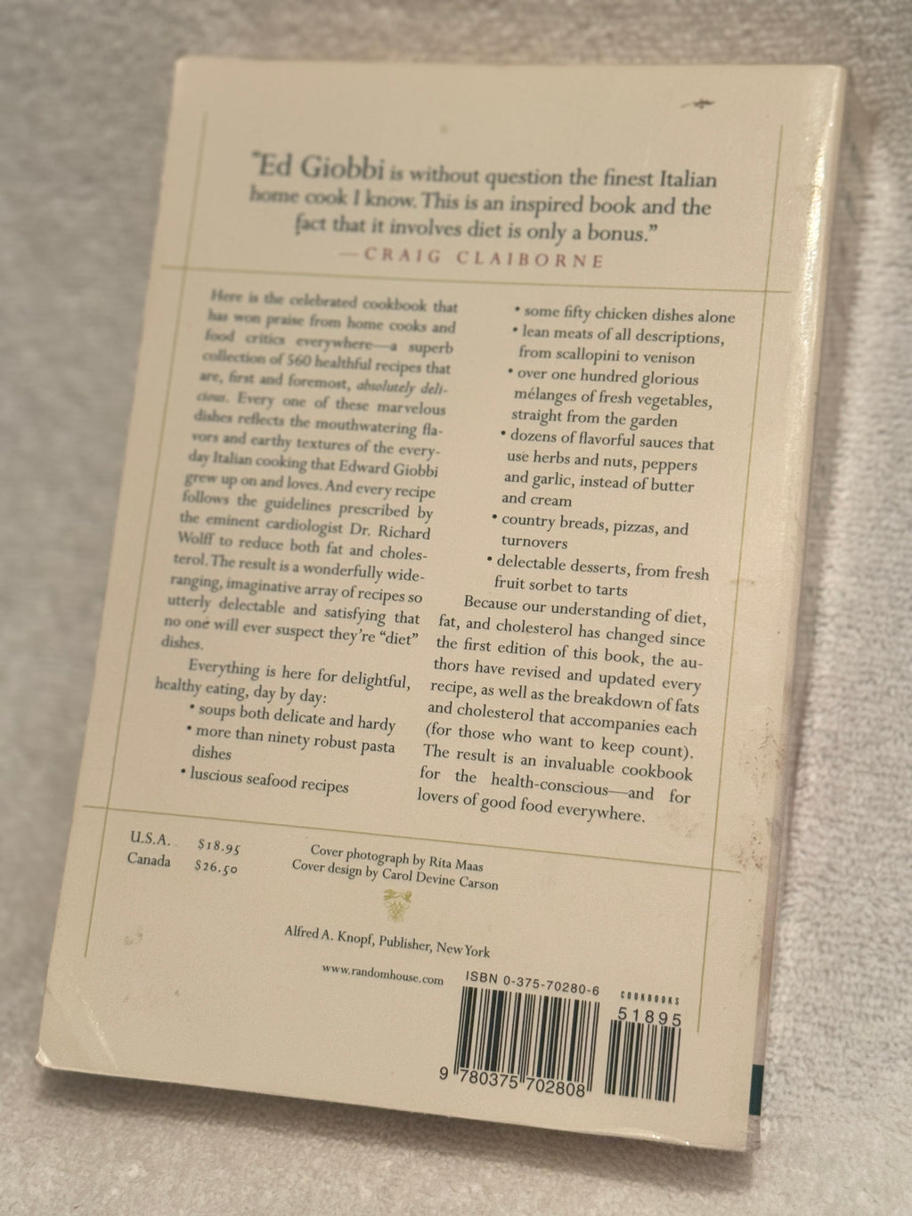 Eat Right, Eat Well - The Italian Way by Edward Giobbi & Richard Wolff