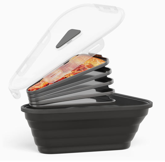 BSTPLEX Microwaveable Pizza Storage Container and Reusable Serving Tray: Convenient, Versatile, and Space-Saving