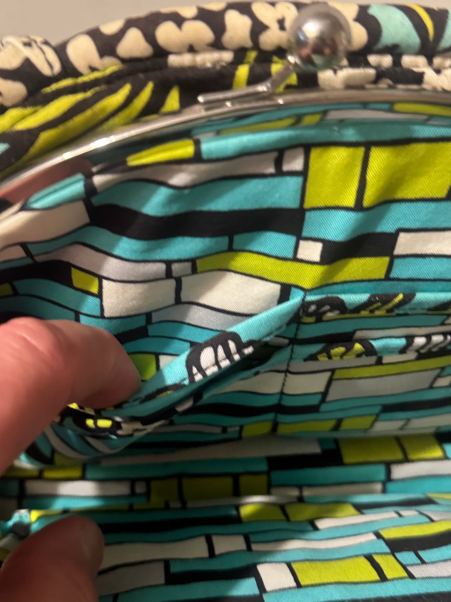 Vera Bradley Quilted Handbag in Colorful Geometric Print