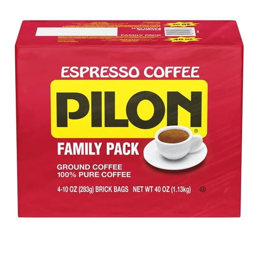 Cafe Pilon Bold Espresso Coffee – Latin Flavor, 10oz Brick
