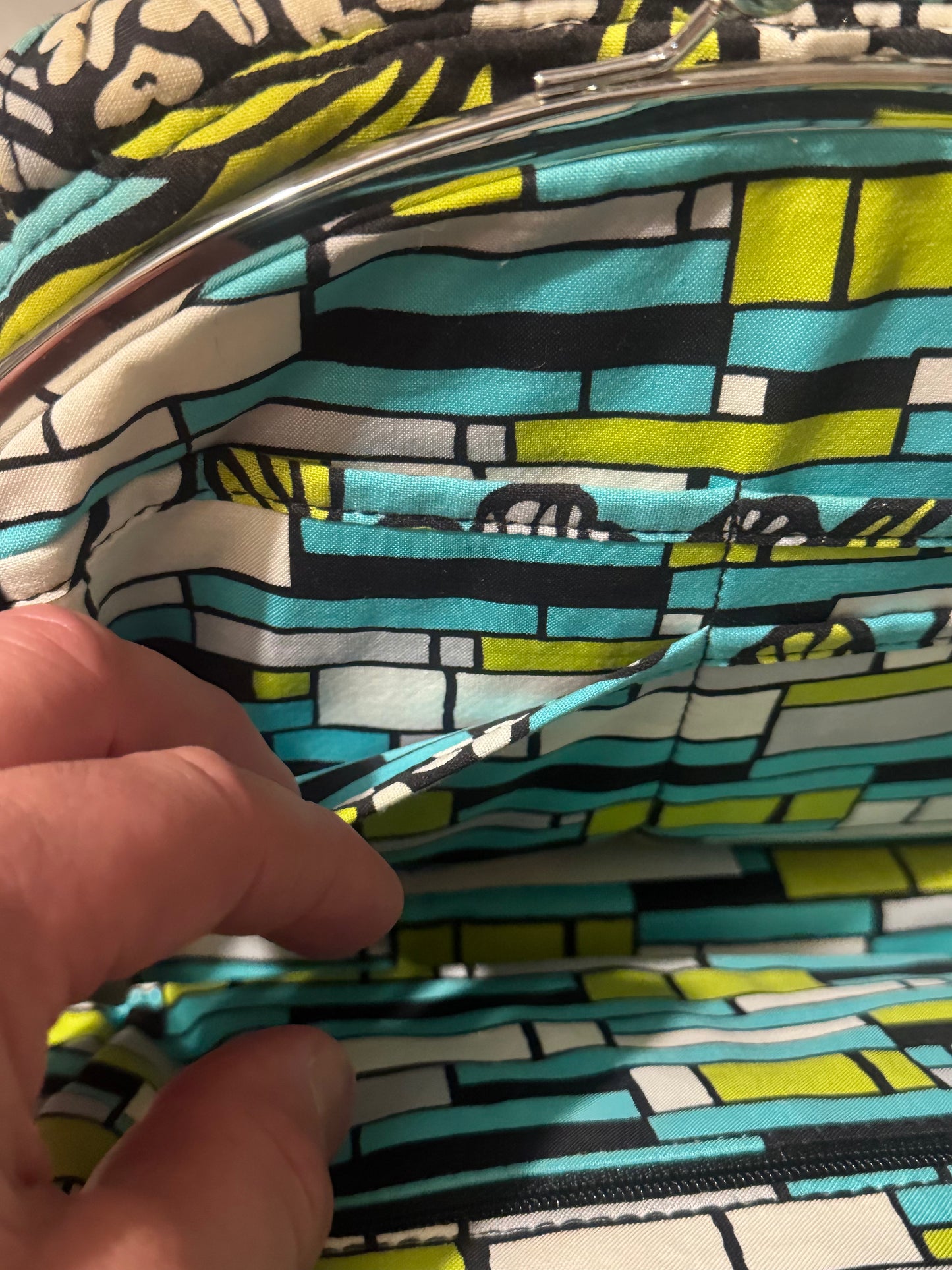 Vera Bradley Quilted Handbag in Colorful Geometric Print