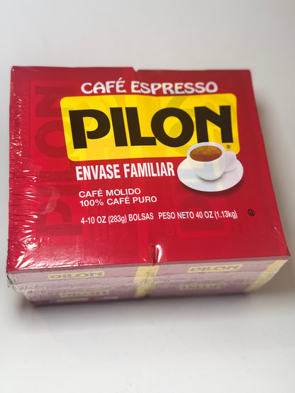 Cafe Pilon Bold Espresso Coffee – Latin Flavor, 10oz Brick