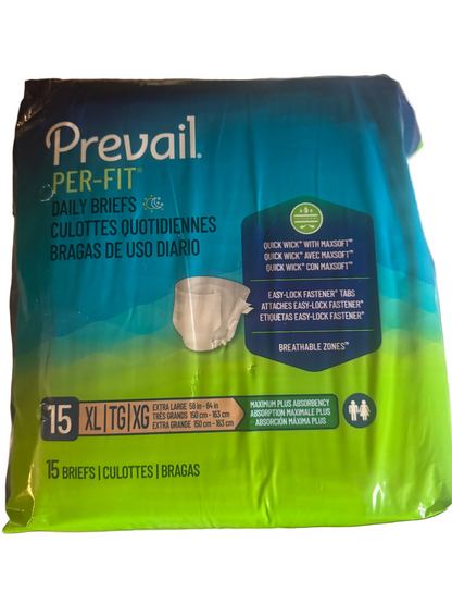 Prevail Per-Fit XL Adult Incontinence Briefs Max Absorbency
