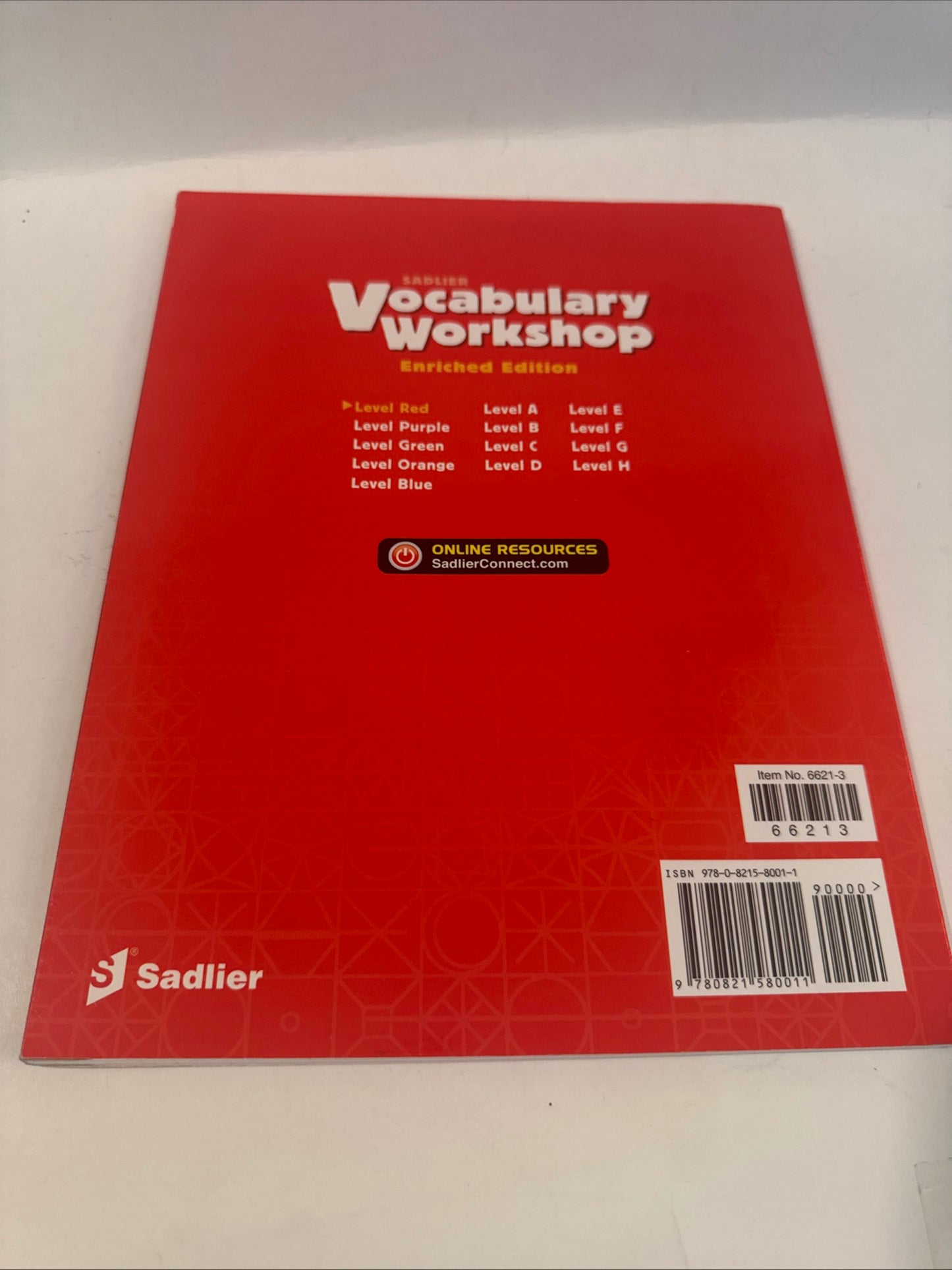 Vocabulary Workshop Level Red – Grade 2 Workbook