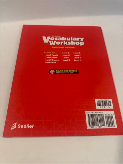 Vocabulary Workshop Level Red – Grade 2 Workbook