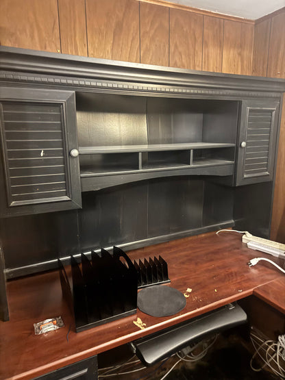 Executive L-Shaped Desk with Hutch & Storage Drawers