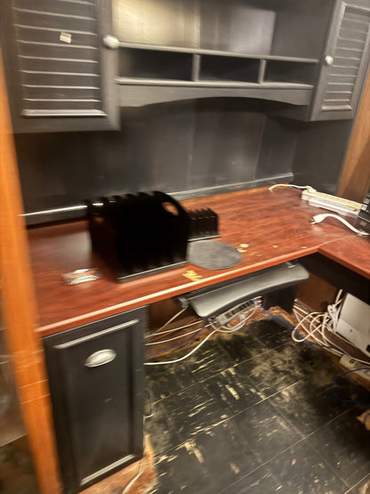 Executive L-Shaped Desk with Hutch & Storage Drawers