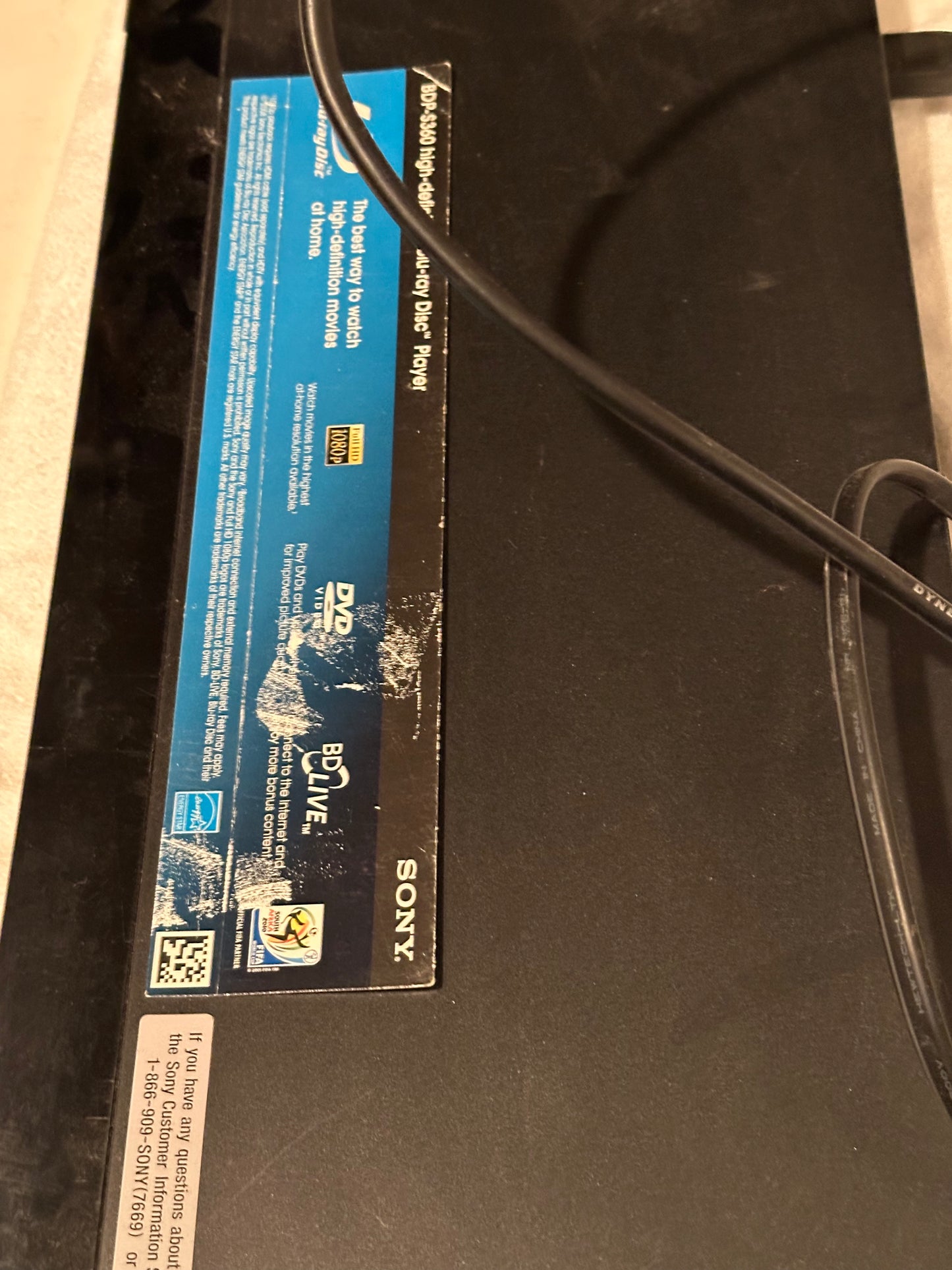 Sony BDP-S360 Blu-Ray & DVD Player | HD Upscaling, HDMI, Home Theater