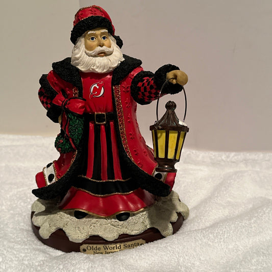 NJ Devils 4th Limited Series Memory Co. Figurine Old World Santa