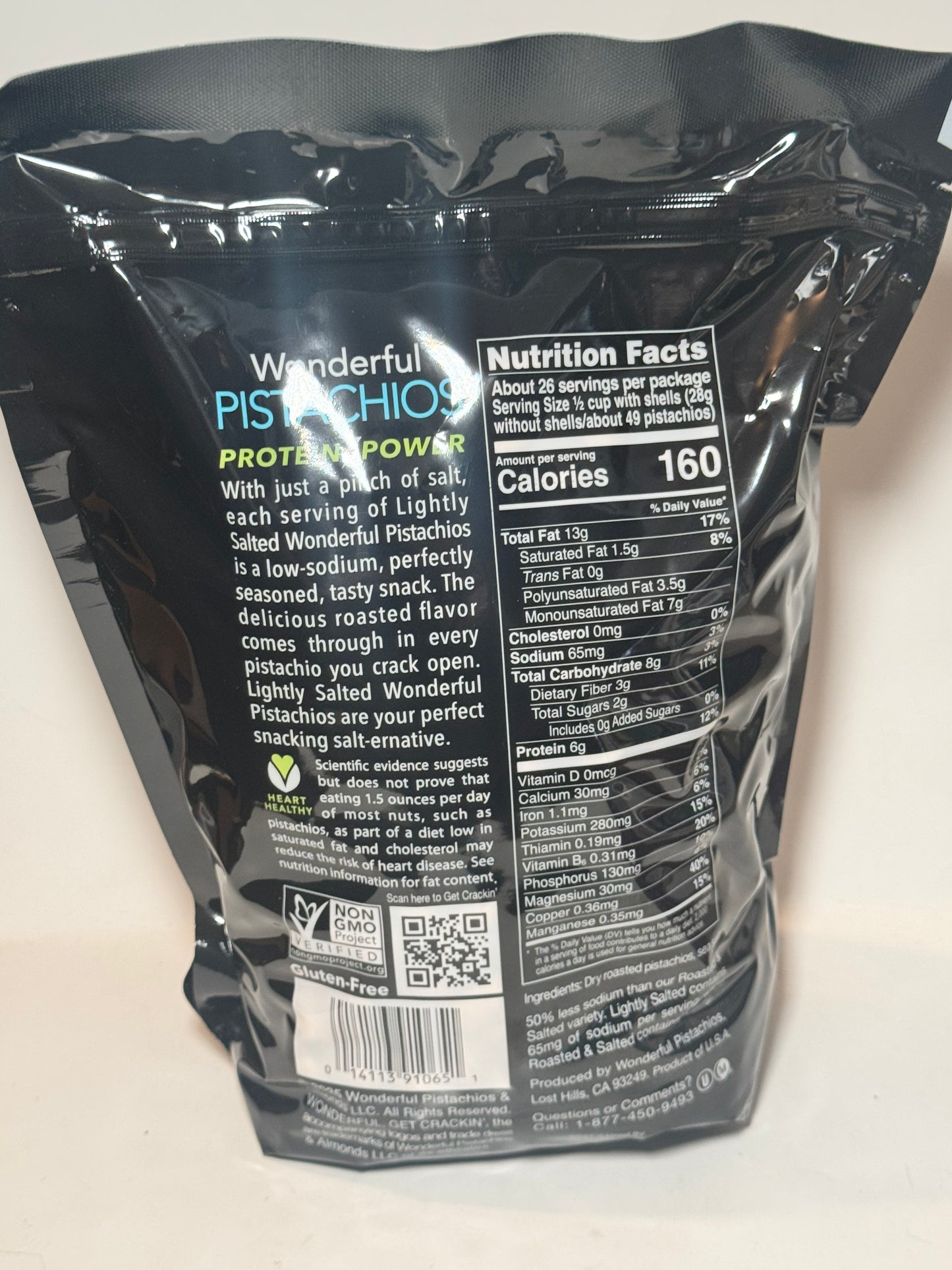 Wonderful Pistachios Lightly Salted 48oz (3lb) Bag