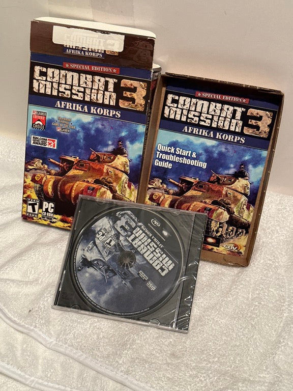 Combat Mission 3 Afrika Korps SE PC - Full Set w/ CD & Guide