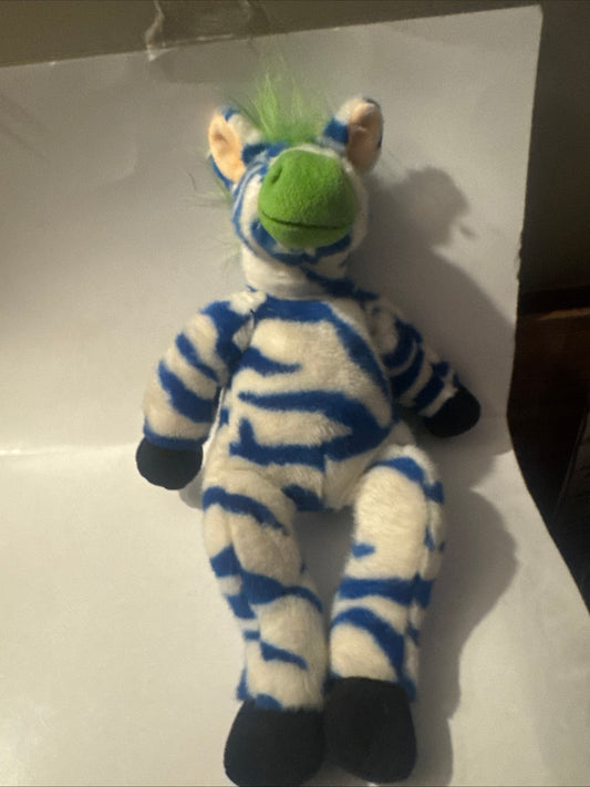 Colorful Safari Zebra Plush Toy – Vintage‑Style 16 Inch