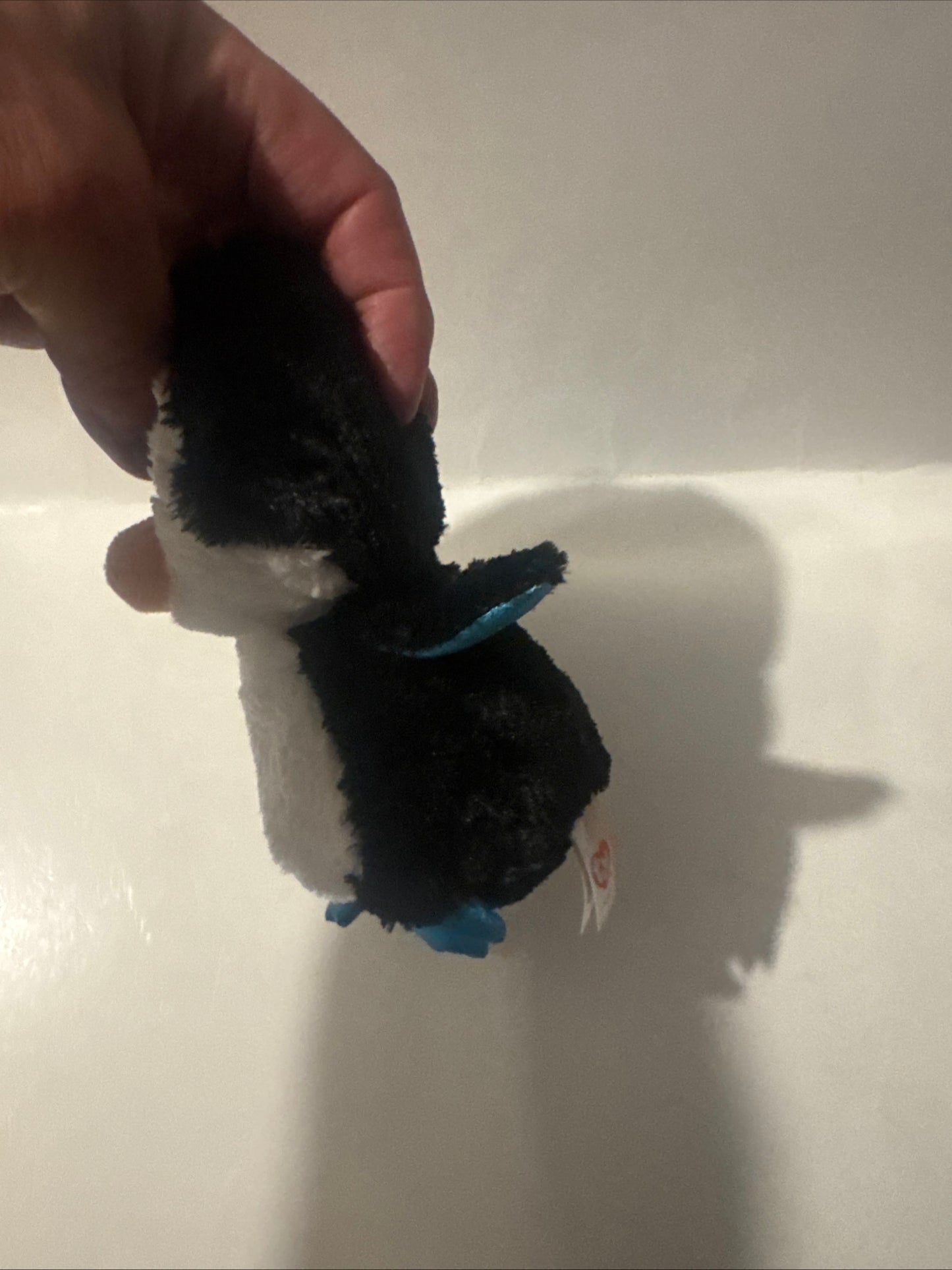 Ty‑Style Penguin Plush Toy – Black White Blue Soft Cute 6 Inch