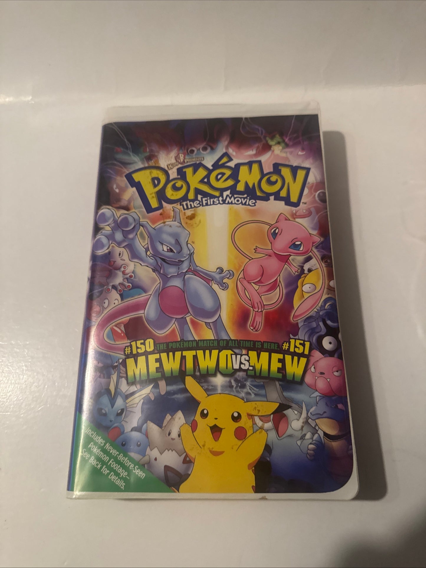 Pokémon The First Movie VHS 1999 Mewtwo vs Mew Vintage Tape