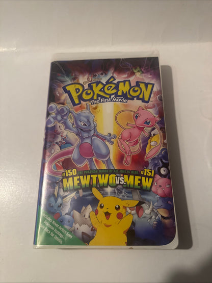 Pokémon The First Movie VHS 1999 Mewtwo vs Mew Vintage Tape
