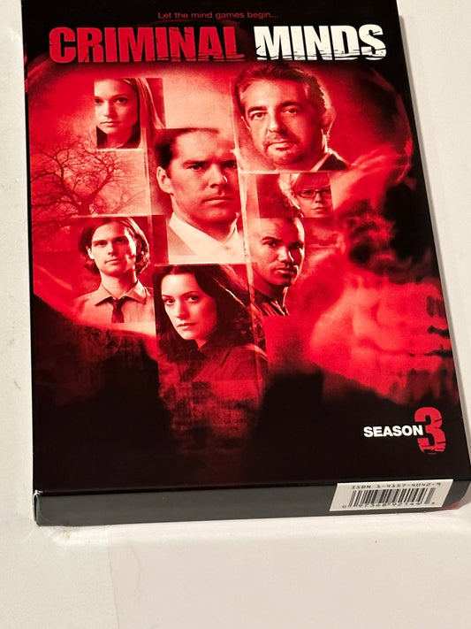 EveryMailBox Criminal Minds Season 3 DVD exclusive featuring cast members on red cover art