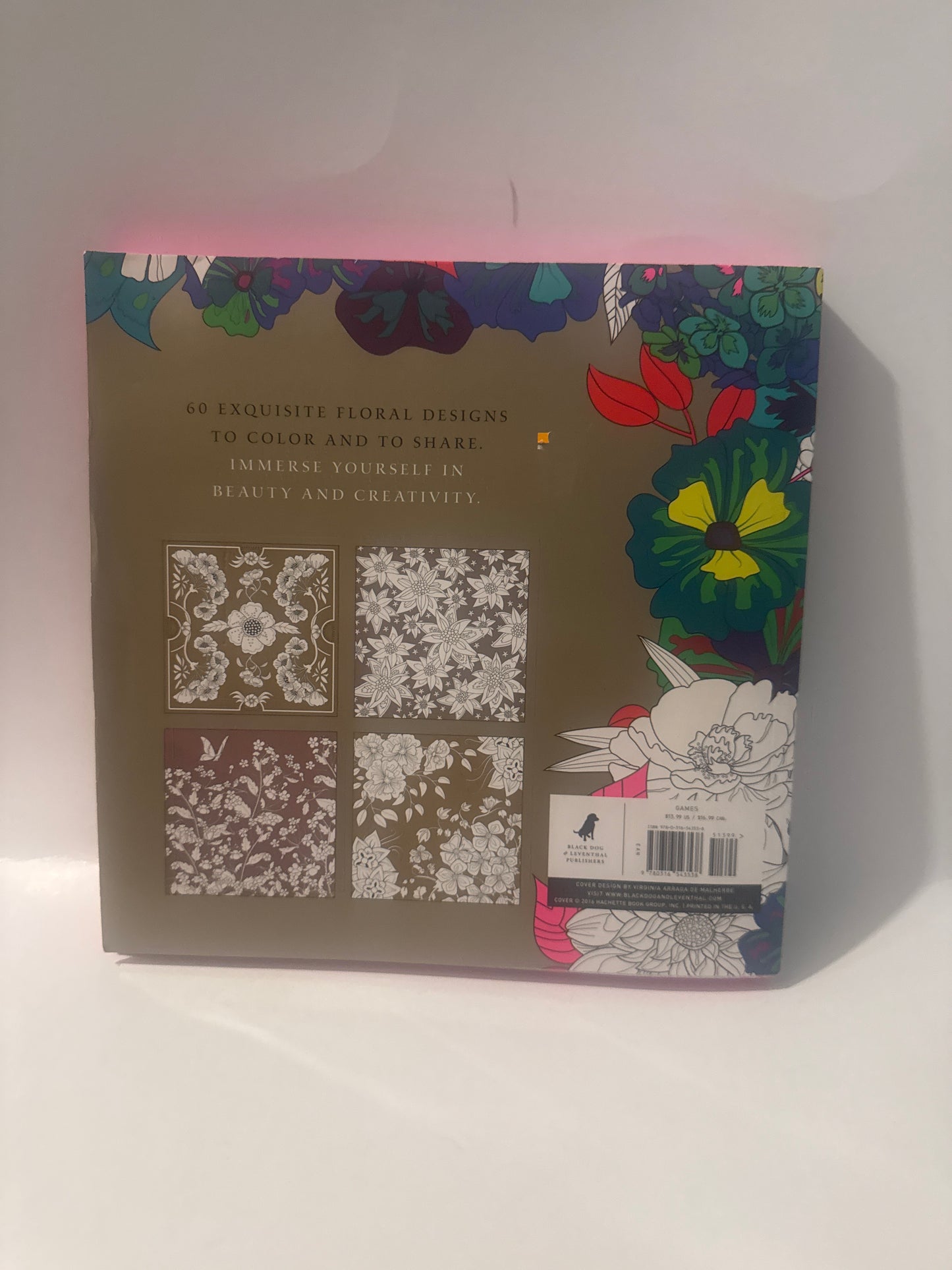 EveryMailBox book featuring creative flower coloring pages with intricate floral designs on the cover