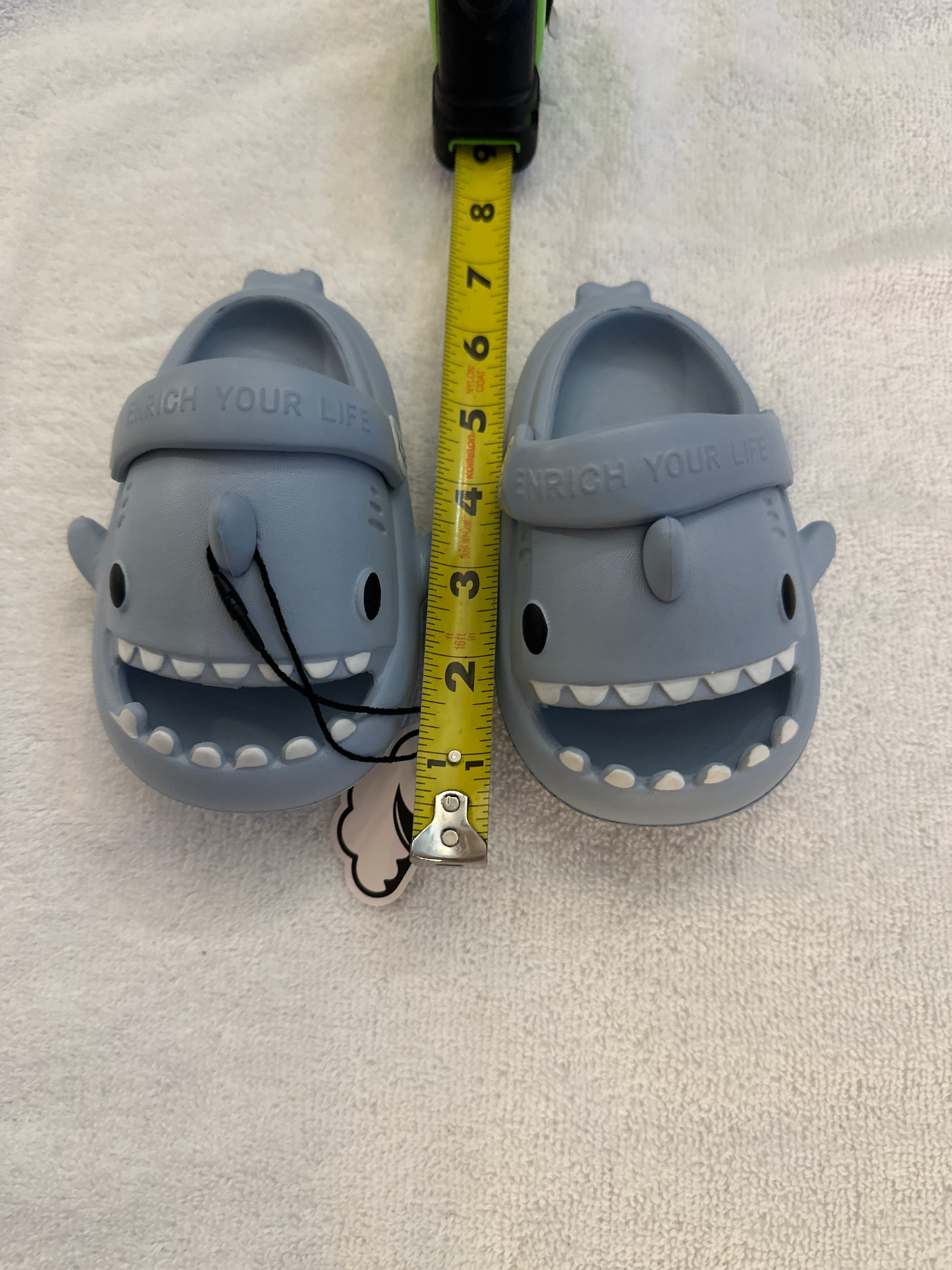 Cool Grey Shark Kids’ Slides - Comfy & Stylish