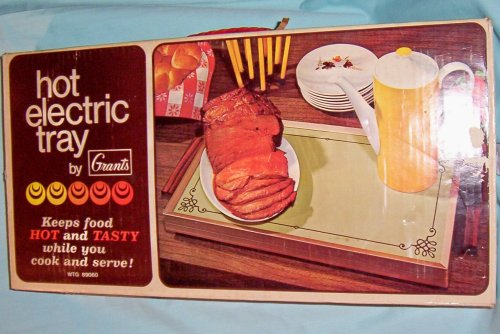 Vintage -- Retro -- W. T. Grant Hot Electric Tray -- Avacado