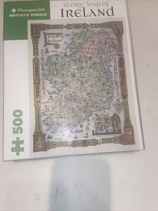 Pomegranate Art Piece Puzzle Story Map of Ireland 500 Pieces