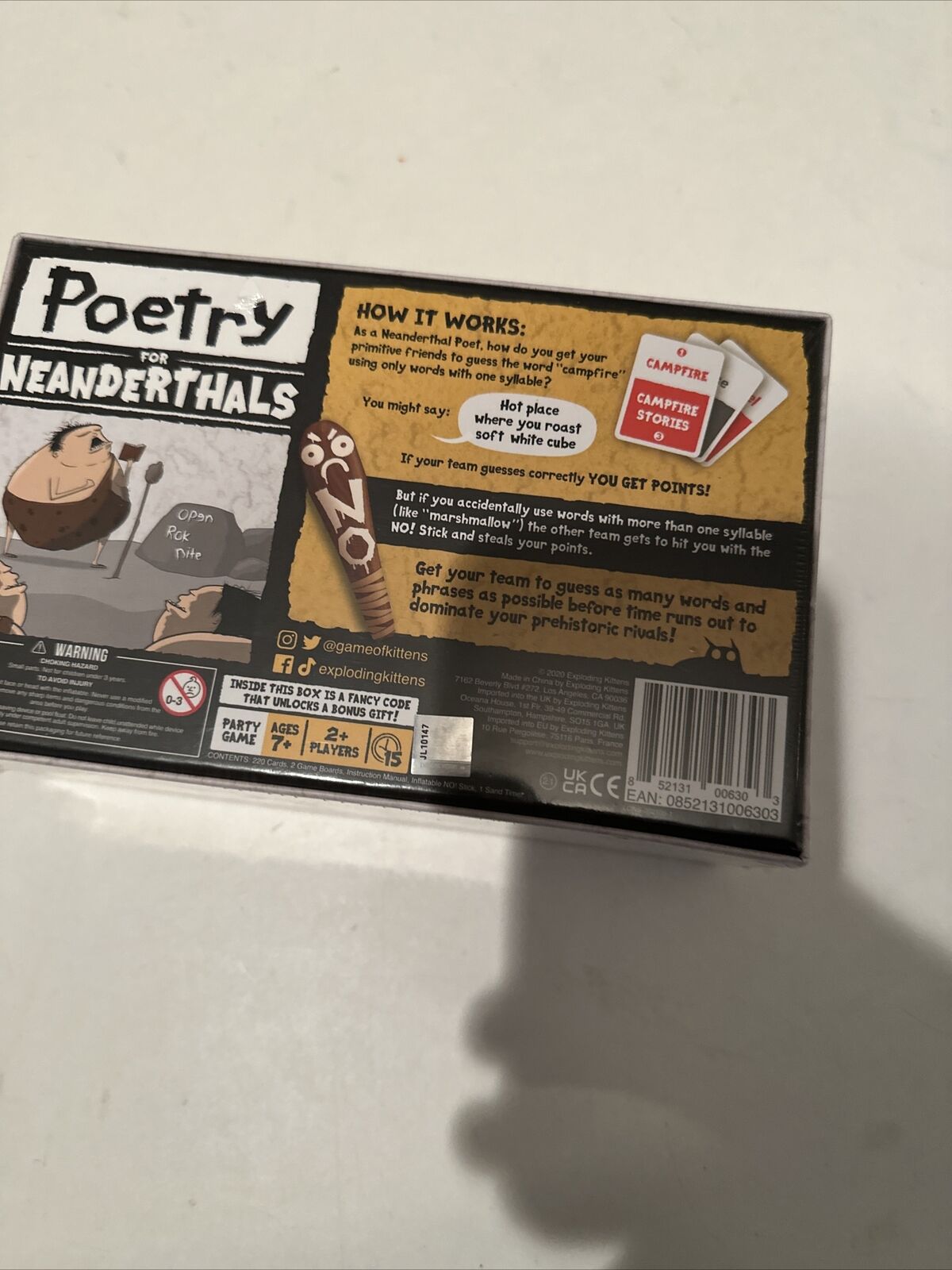 Poetry For Neanderthals unique card game