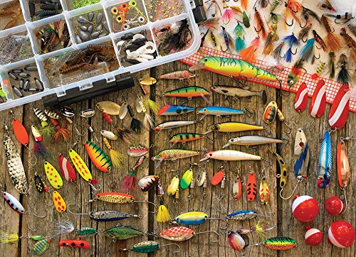 Cobblehill 80058 1000 pc Fishing Lures Puzzle, Various