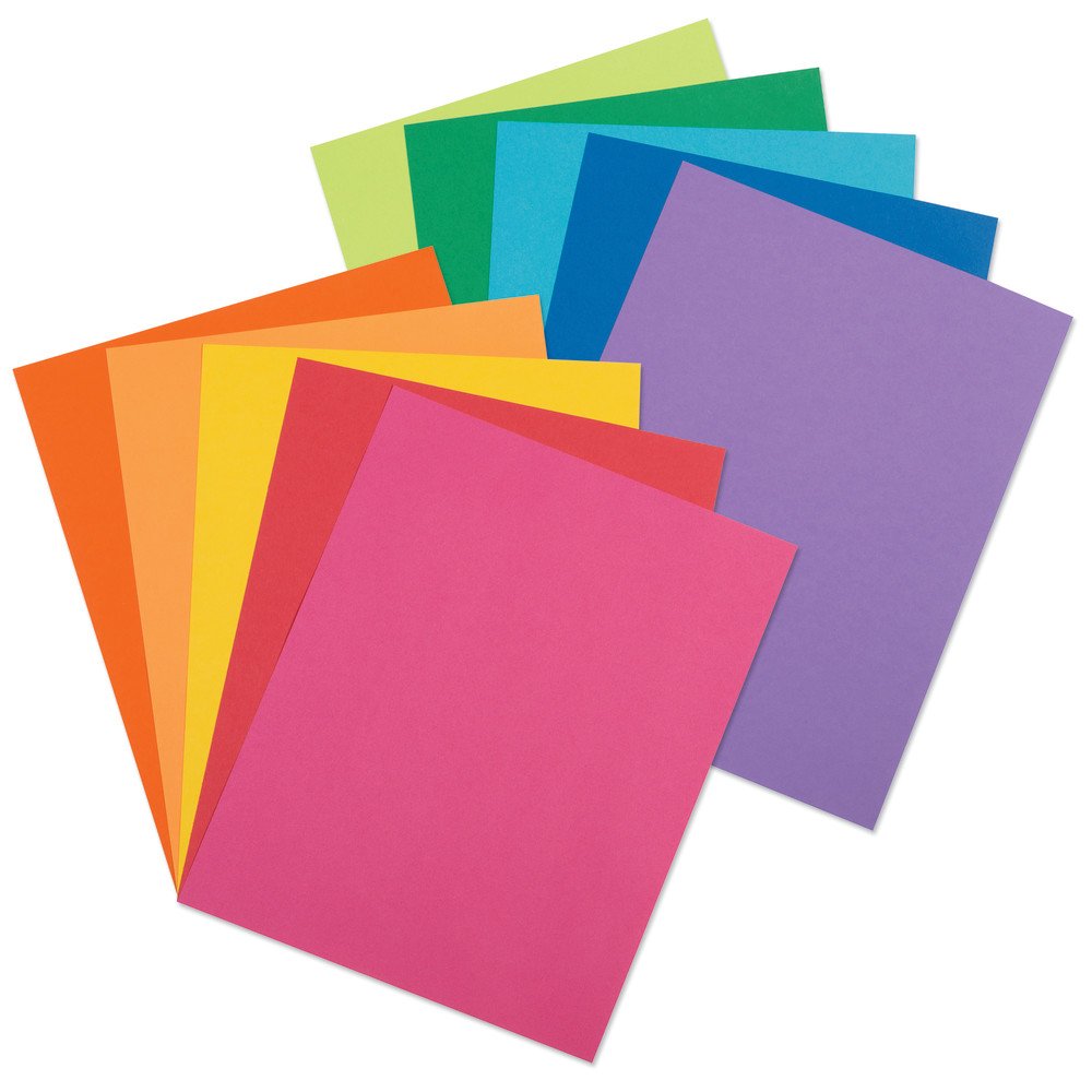 Pacon Marble & Parchment Card Stock Assortment, 10 Colors, 8-1/2" x 11", 250 Sheets