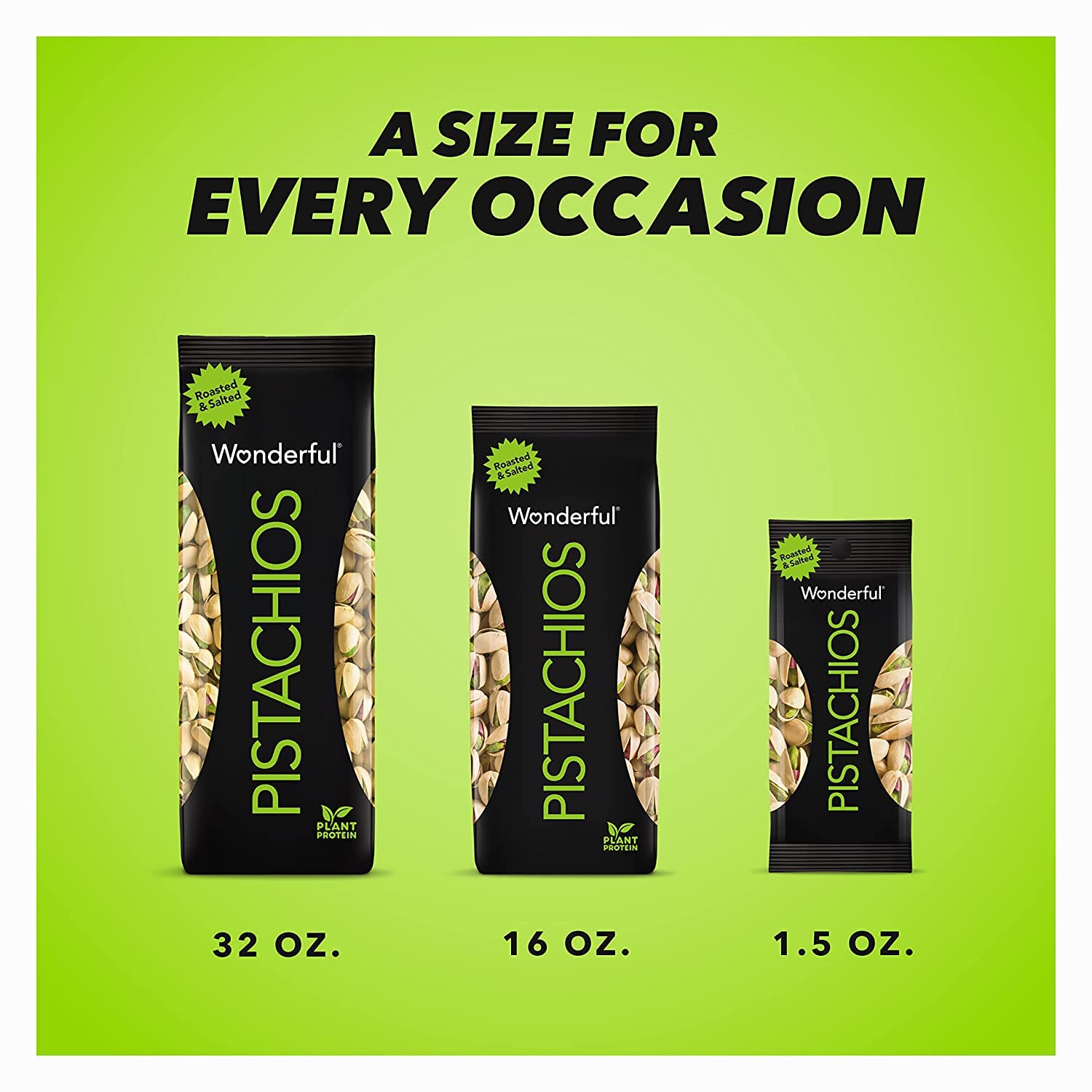 Wonderful Roasted Pistachios – 16 oz, Salted, Healthy Crunchy Snack