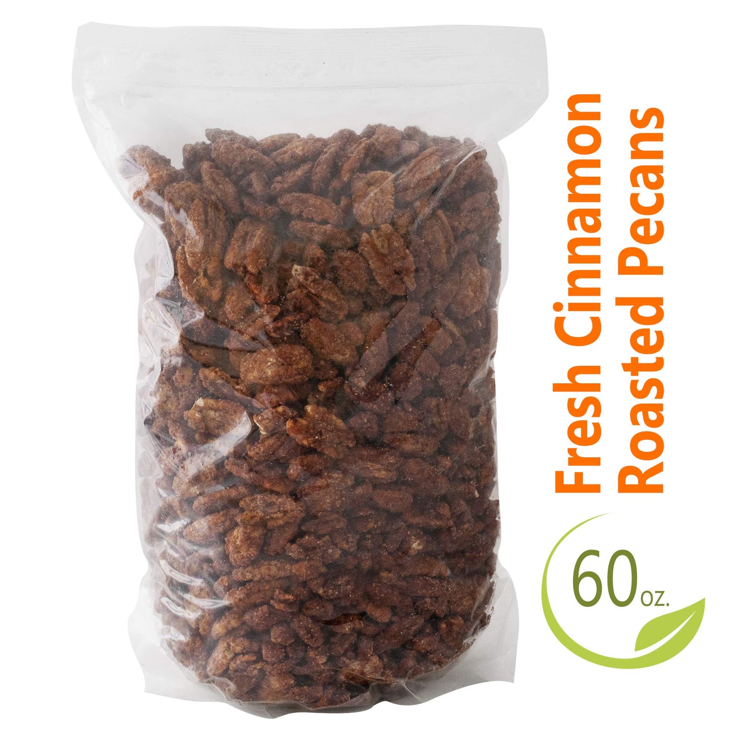 Gourmet Cinnamon Roasted Pecans 24 oz (1.75 lb) Bag: Addictive Snack/Treat to Satisfy Your Sweet Tooth | Artisan Hand-Roasted Nuts Fresh to Order by Pop’N Nuts