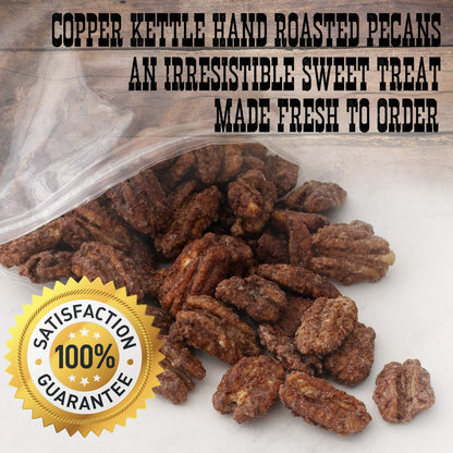 Gourmet Cinnamon Roasted Pecans 24 oz (1.75 lb) Bag: Addictive Snack/Treat to Satisfy Your Sweet Tooth | Artisan Hand-Roasted Nuts Fresh to Order by Pop’N Nuts