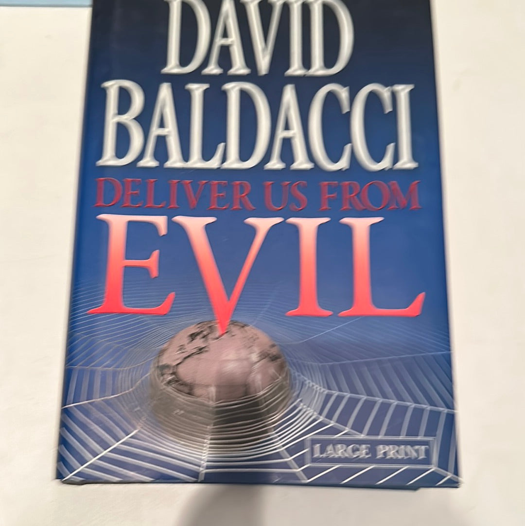Paperback book Deliver Us From Evil by David Baldacci thriller novel with large print edition
