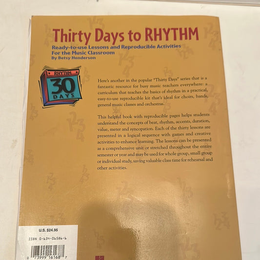 Thirty days to rhythm