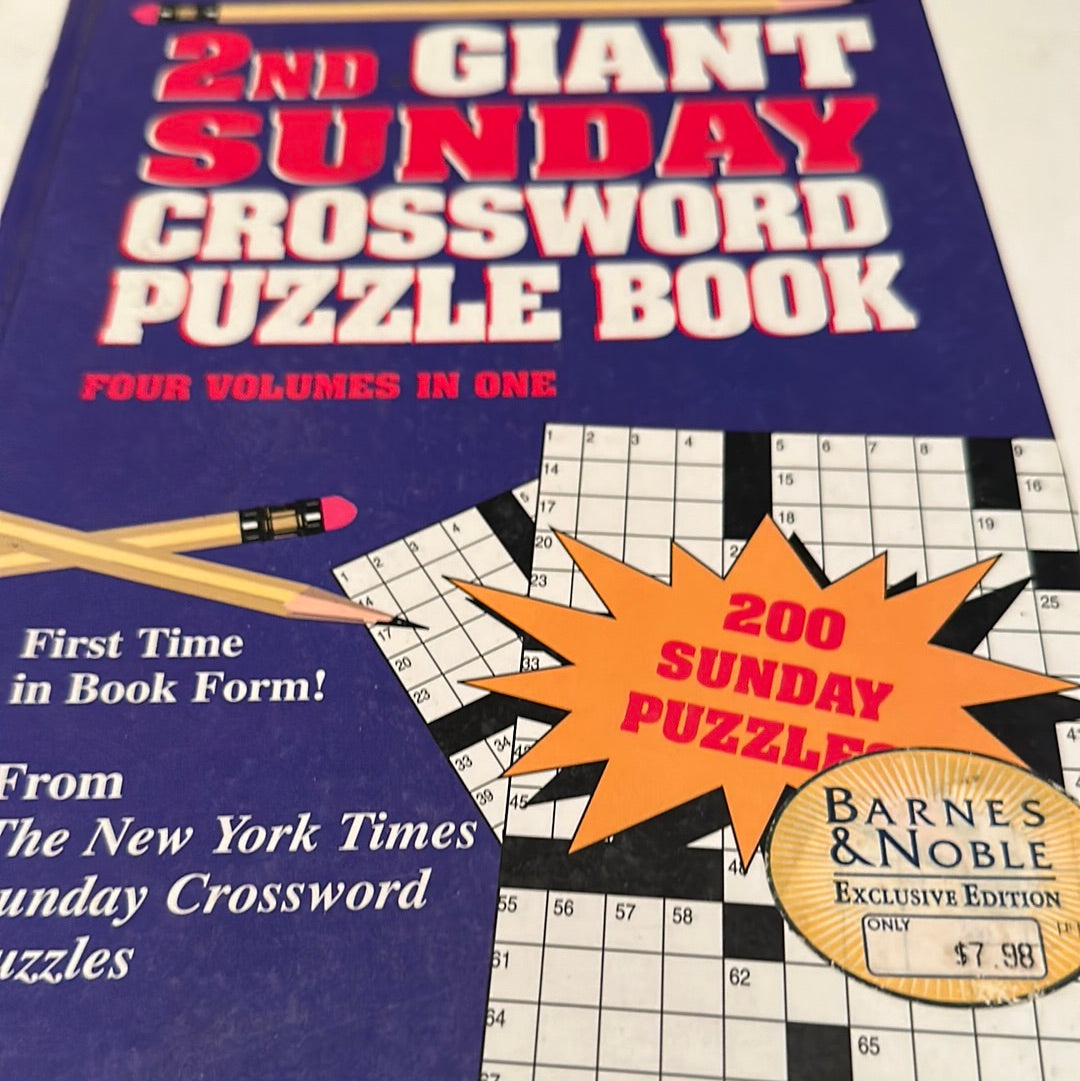 NYT 2nd Giant Sunday Crossword Puzzle Book: 4 Volumes in 1