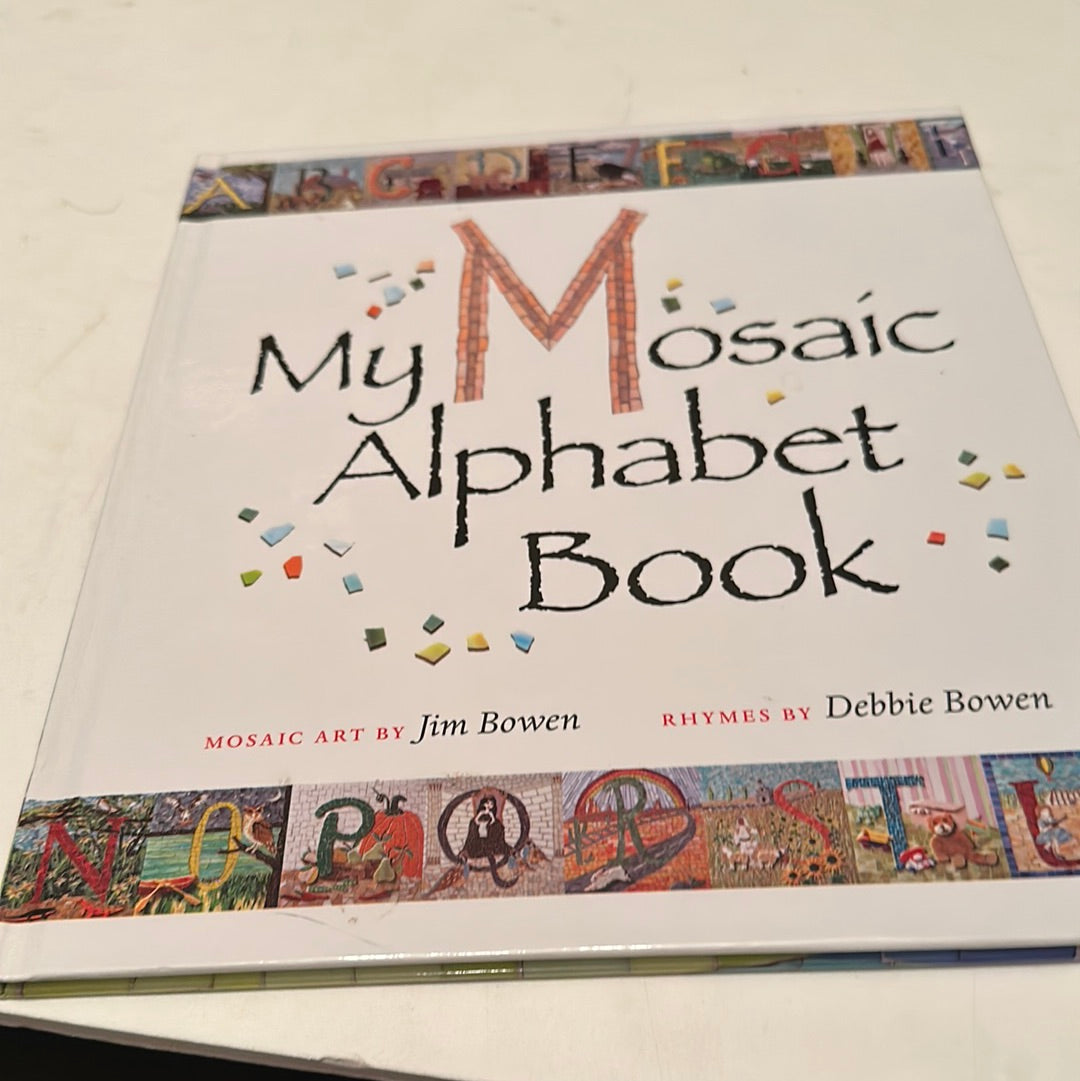 My Mosaic Alphabet Book by EveryMailBox children's alphabet learning book with colorful mosaic art and rhymes