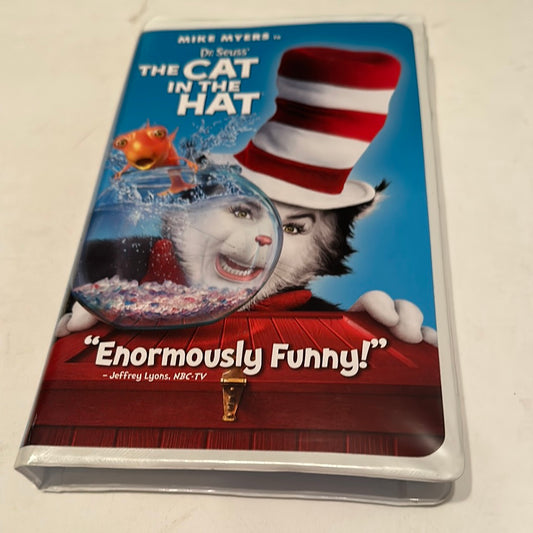 EveryMailBox The Cat in the Hat VHS tape featuring the iconic red and white striped hat on the cover