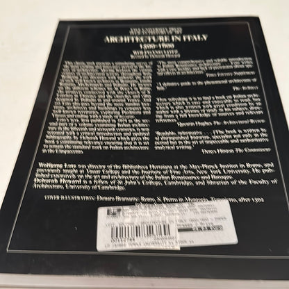 Back cover of Italian Renaissance architecture book with detailed text and barcode by EveryMailBox